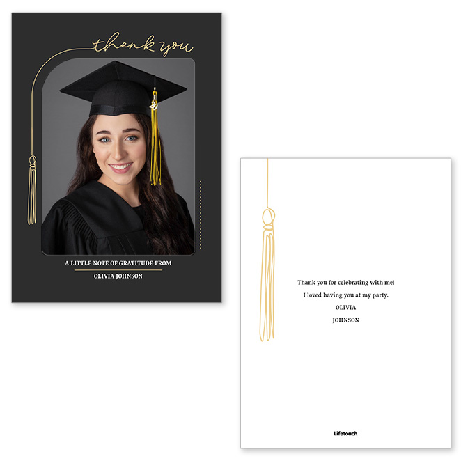 thank you card for grad party Editable Drive By Graduation Parade Thank You Card Drive Through Party main image 1