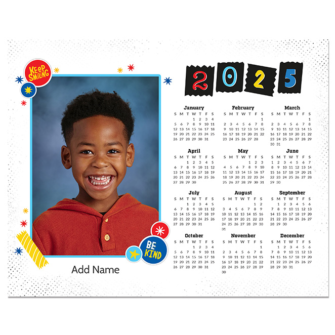 2025 Composition Stickers Calendar