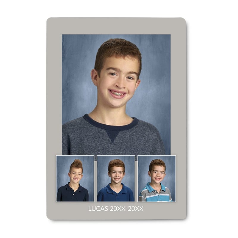 3x5 Greige Four Photo w/Text Magnet | MyCollection.Lifetouch.com
