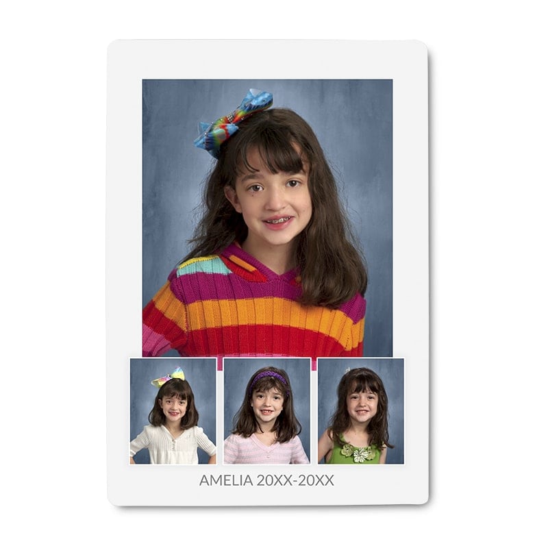 3x5 White Four Photo w/Text Magnet | MyCollection.Lifetouch.com